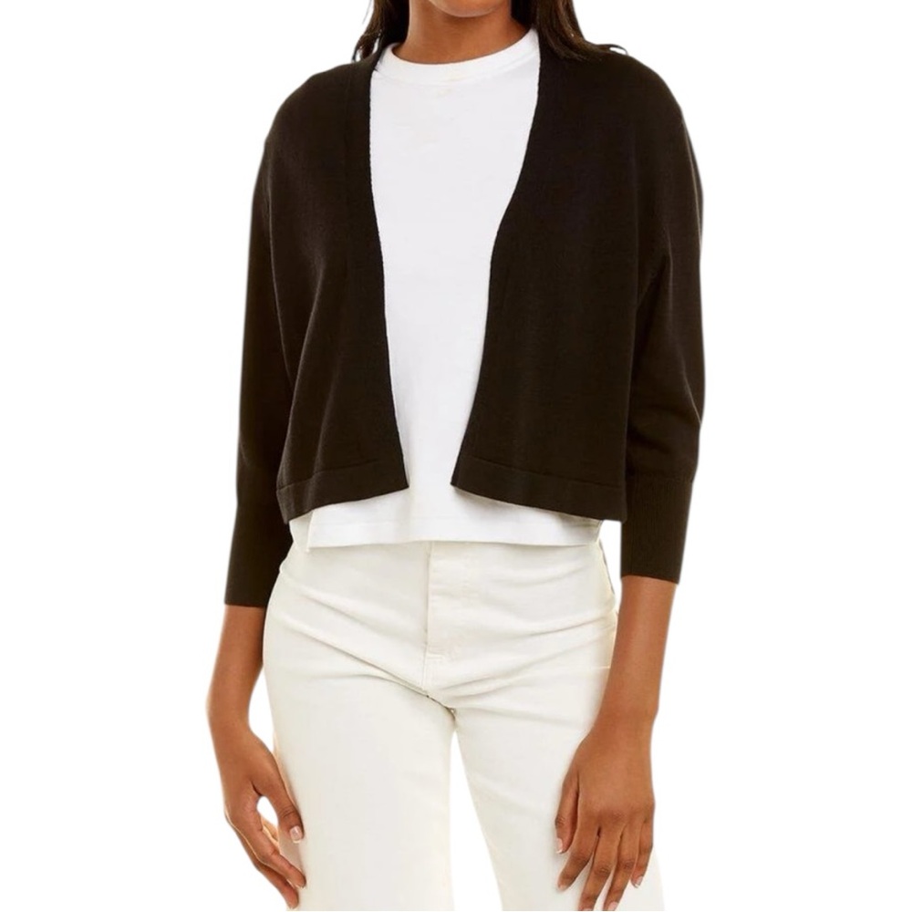 Jude Connally Women’s‎ Black Priscilla Cropped Open Front Cardigan  Sz S